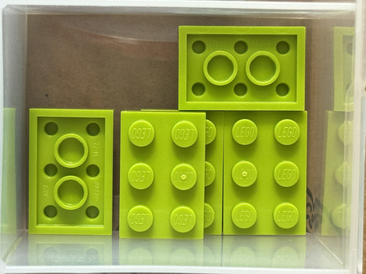 LEGO Parts - Lime Plate 2 x 3 - No 3021 - QTY 5