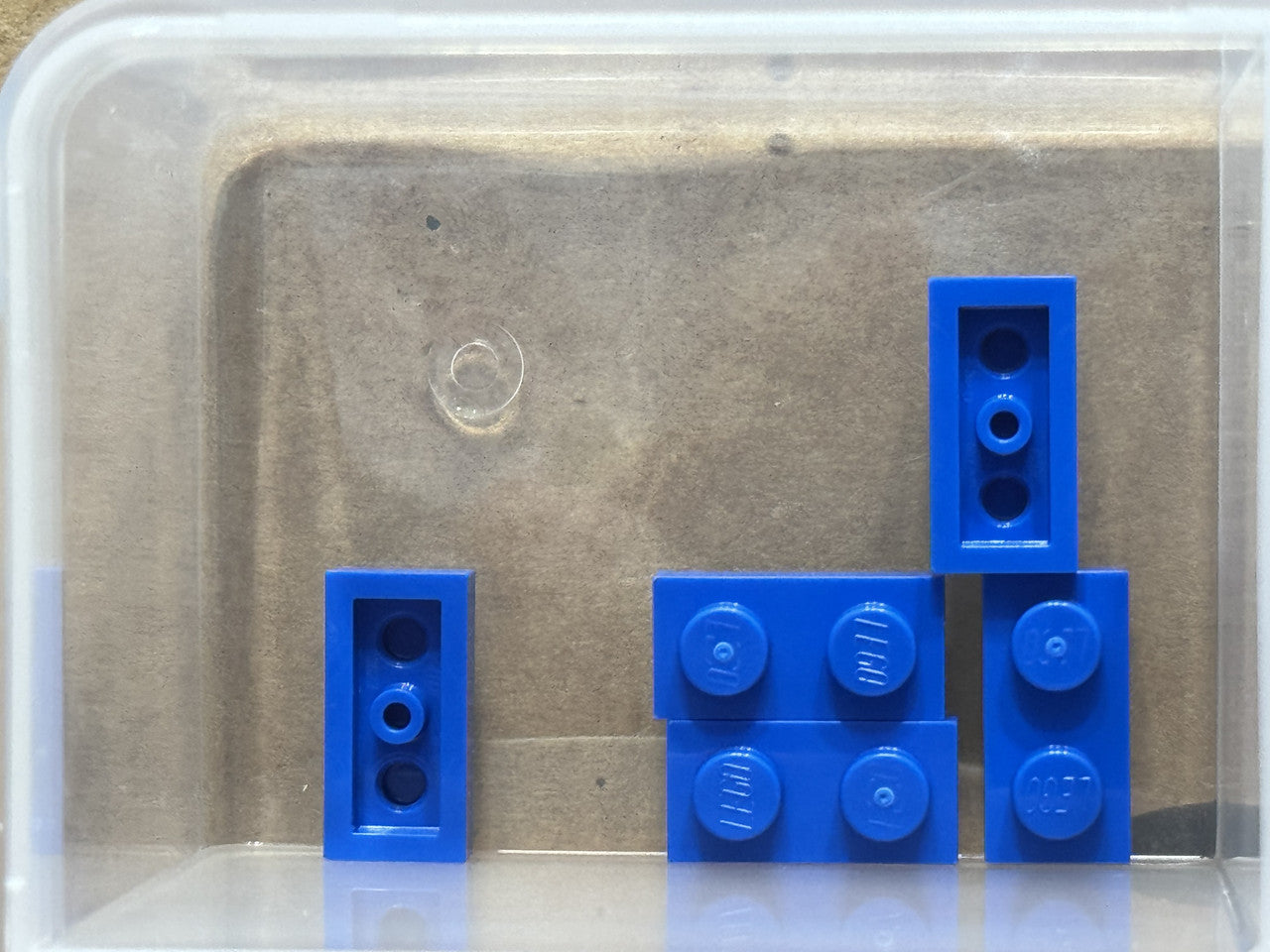 LEGO Parts - Blue Plate 1 x 2 - No 3023 - QTY 5
