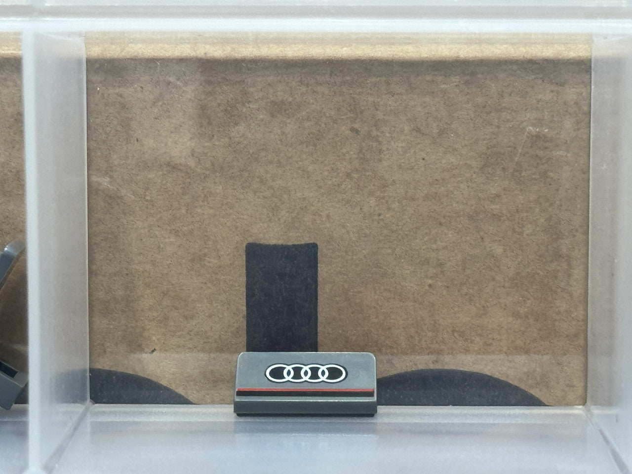 LEGO Parts - Dark Bluish Gray Slope 30 1 x 2 White Audi - No 85984pb437 - QTY 1