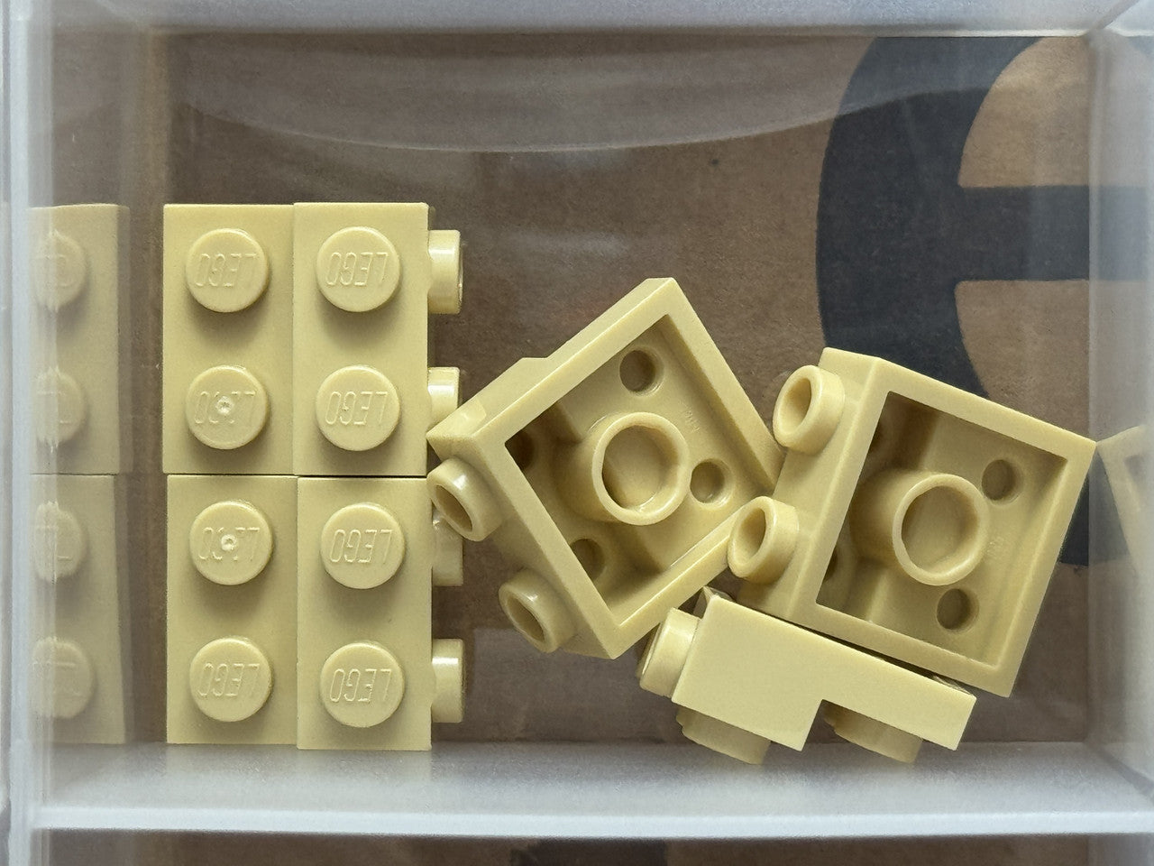 LEGO Parts - Tan Plate 2 x 2 x 2/3 with 2 Studs on Side - No 4304 - QTY 5