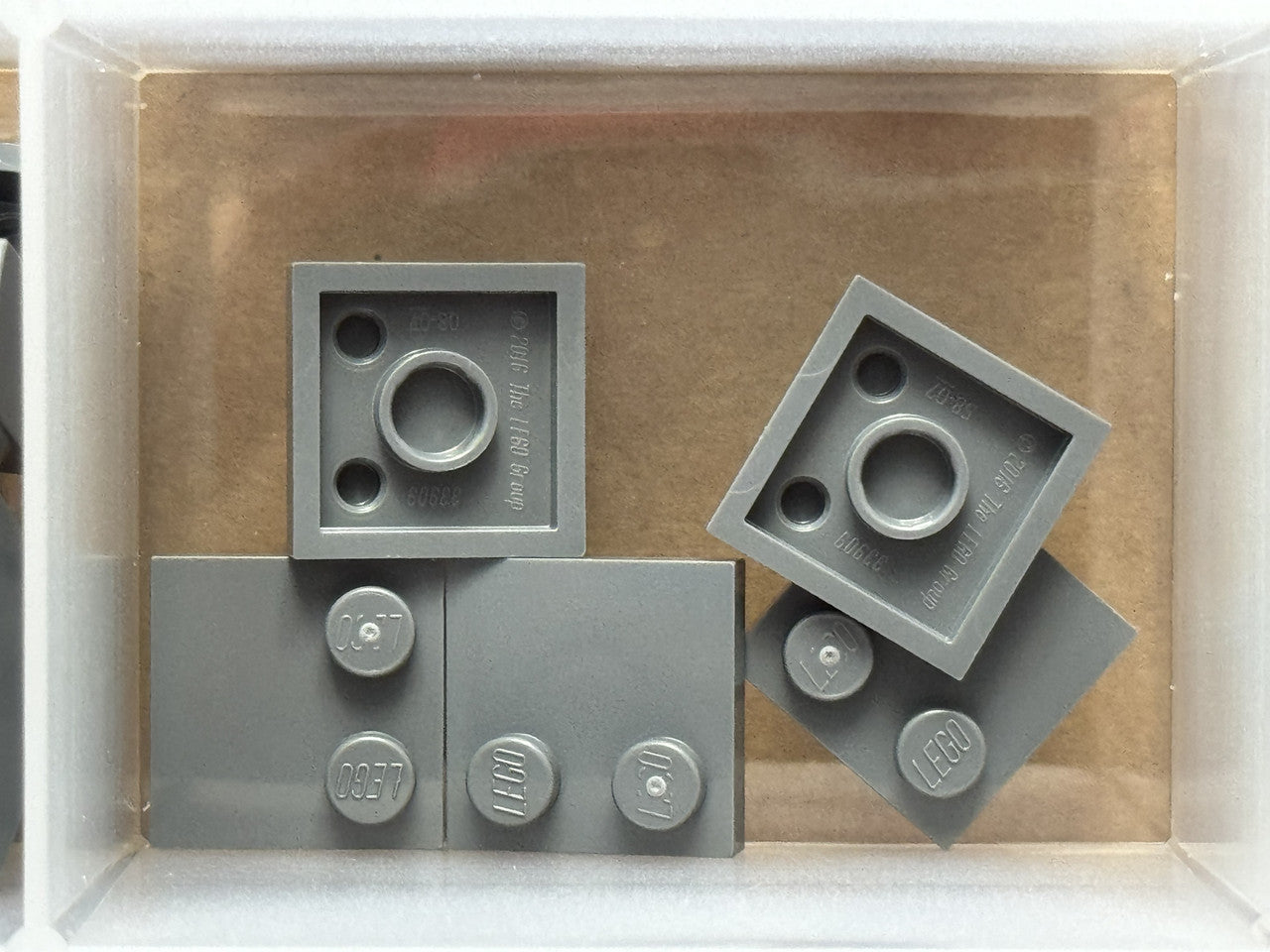 LEGO Parts - Dark Bluish Gray Tile 2 x 2 with Studs on Edge - No 33909 - QTY 5