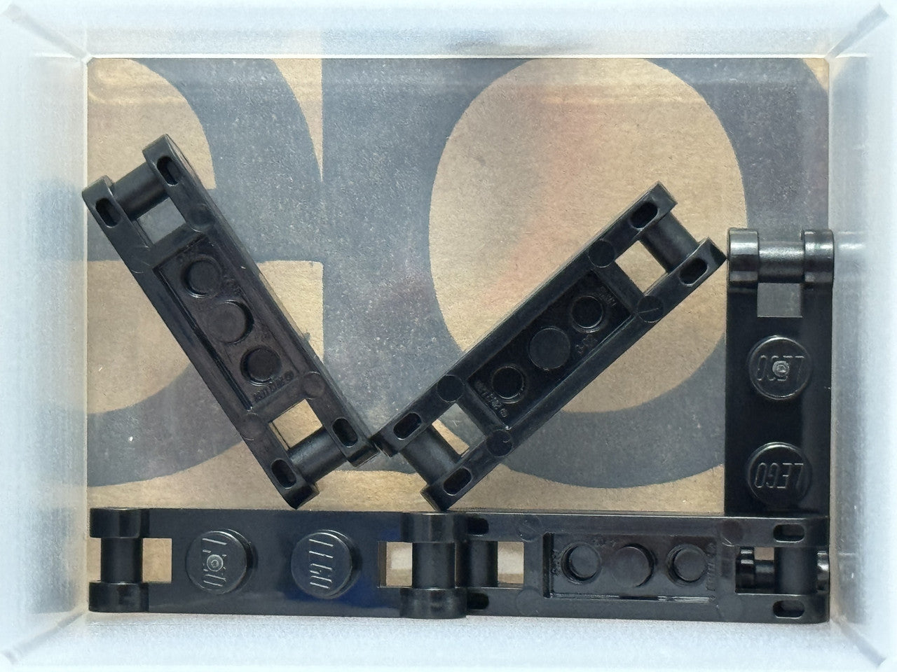 LEGO Parts - Black Plate 1 x 2 with Bar Handles on Ends - No 18649 - QTY 5