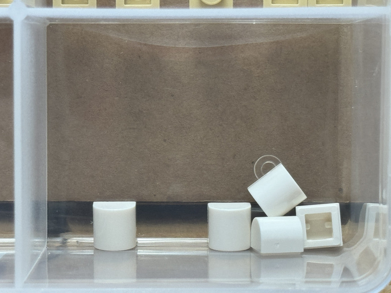 LEGO Parts - White Slope, Curved 1 x 1 x 2/3 Double - No 49307 - QTY 5