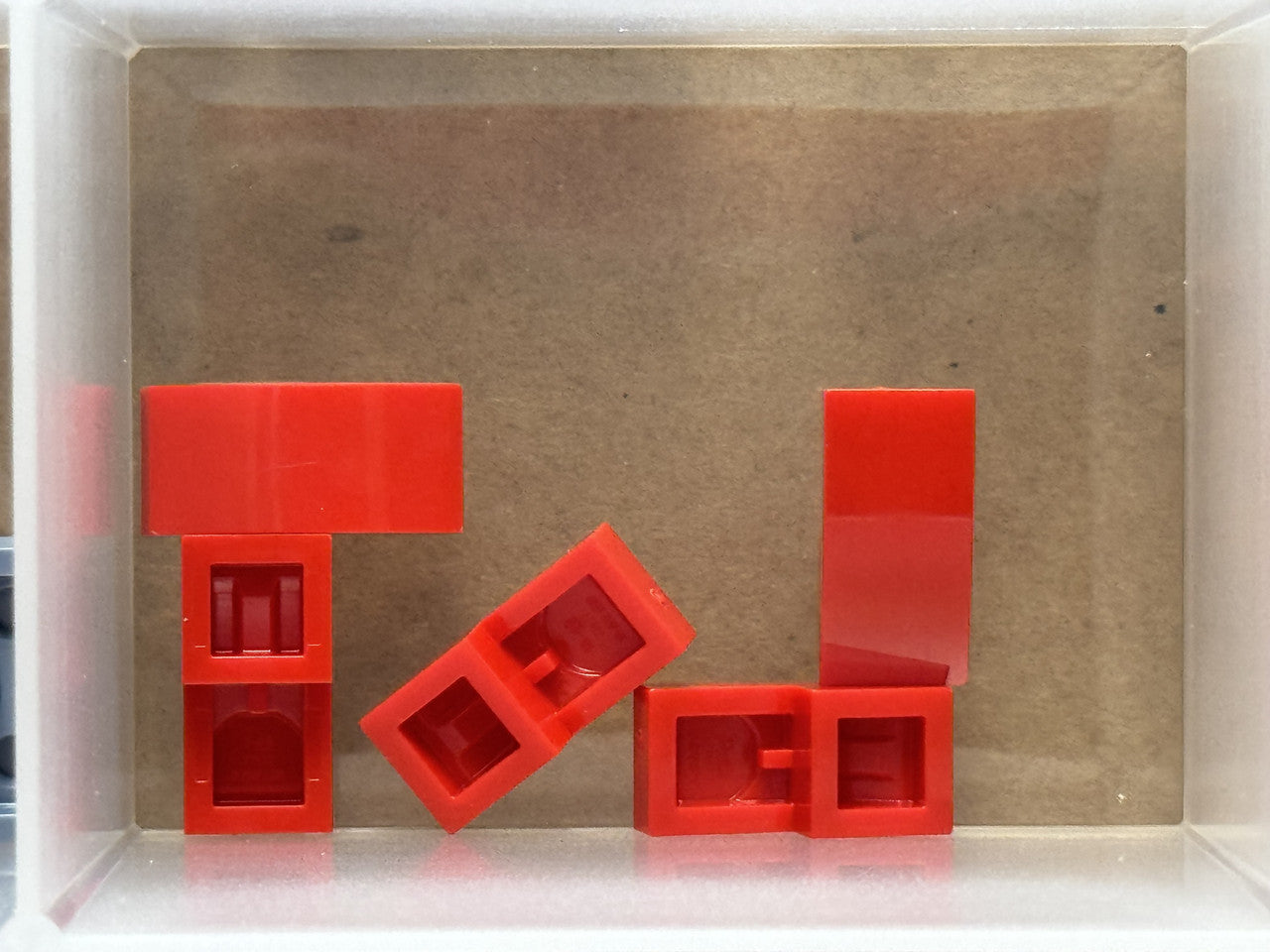 LEGO Parts - Red Slope, Curved 2 x 1 x 2/3 - No 11477 - QTY 5
