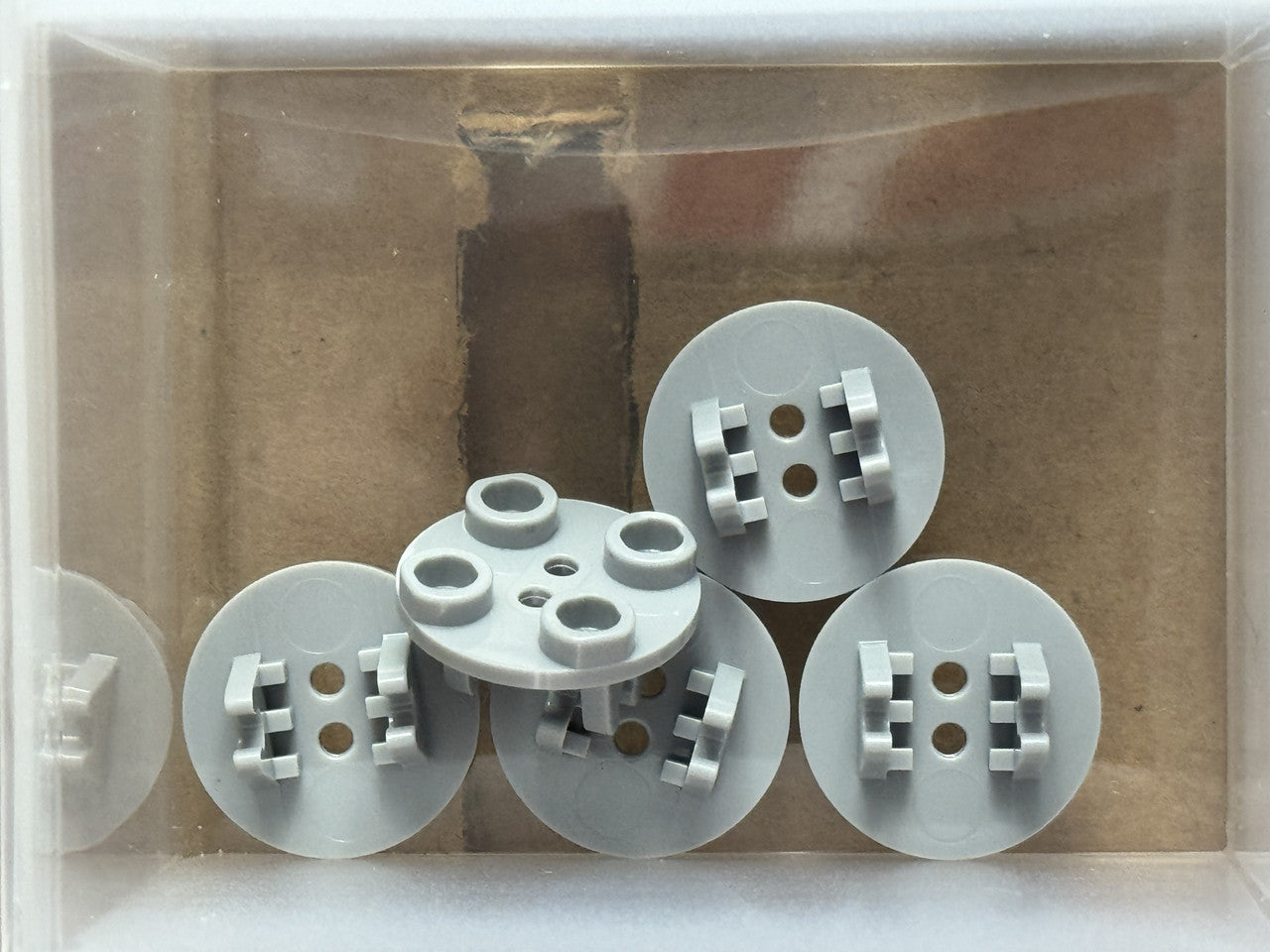 LEGO Parts - Light Bluish Gray Plate, Round 2 x 2 Wheel Holder - No 2655 - QTY 5