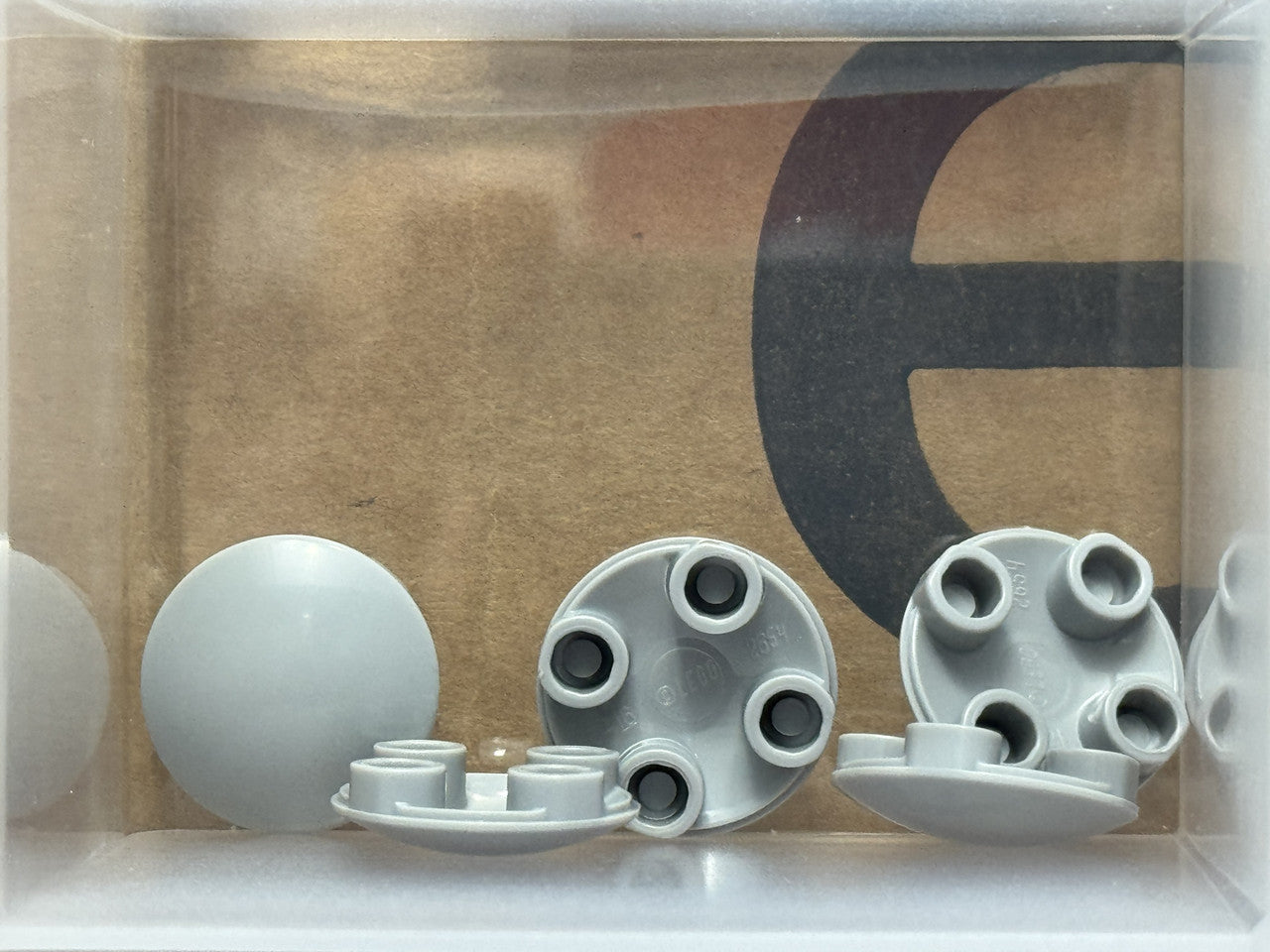 LEGO Parts - Light Bluish Gray Plate, Round 2 x 2 (Boat Stud) - No 2654 - QTY 5