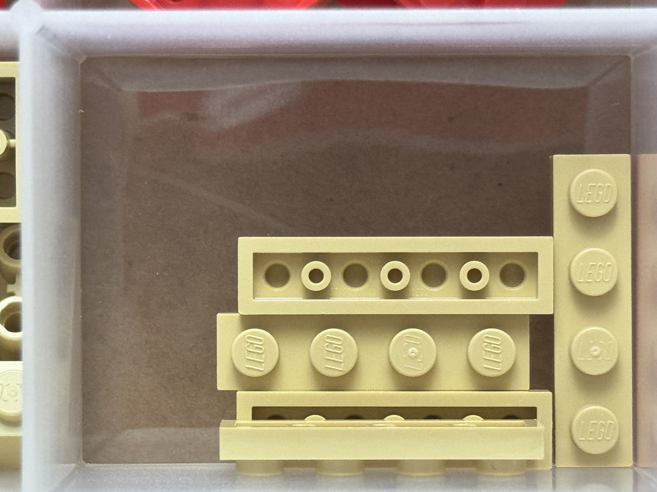 LEGO Parts - Tan Plate 1 x 4 - No 3710 - QTY 5