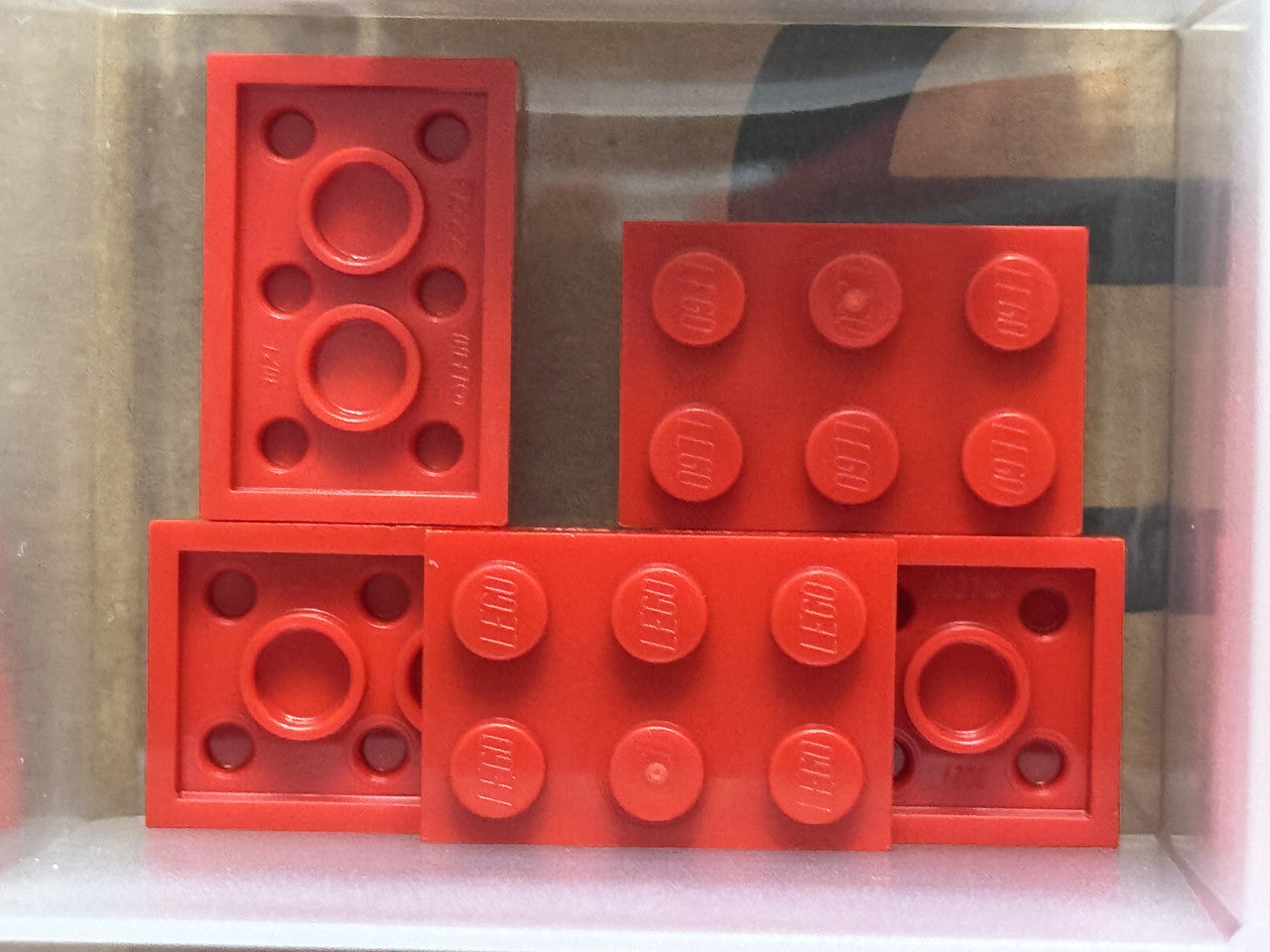 LEGO Parts - Red Plate 2 x 3 - No 3021 - QTY 5