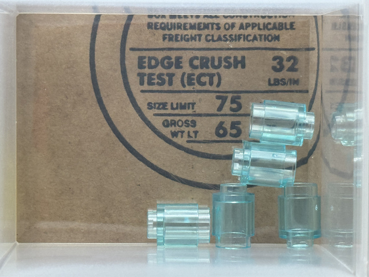 LEGO Parts - Trans-Light Blue Brick, Round 1 x 1 - No 3062 - QTY 5