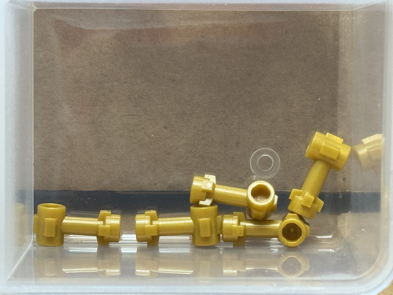 LEGO Parts - Pearl Gold Bar 1L with Top Stud and 2 Side Studs - No 92690 - QTY 5