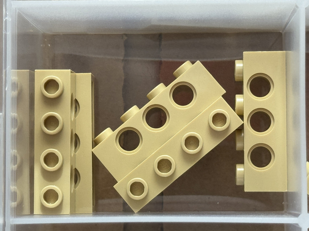 LEGO Parts - Tan Technic, Brick 1 x 4 with Holes - No 3701 - QTY 5