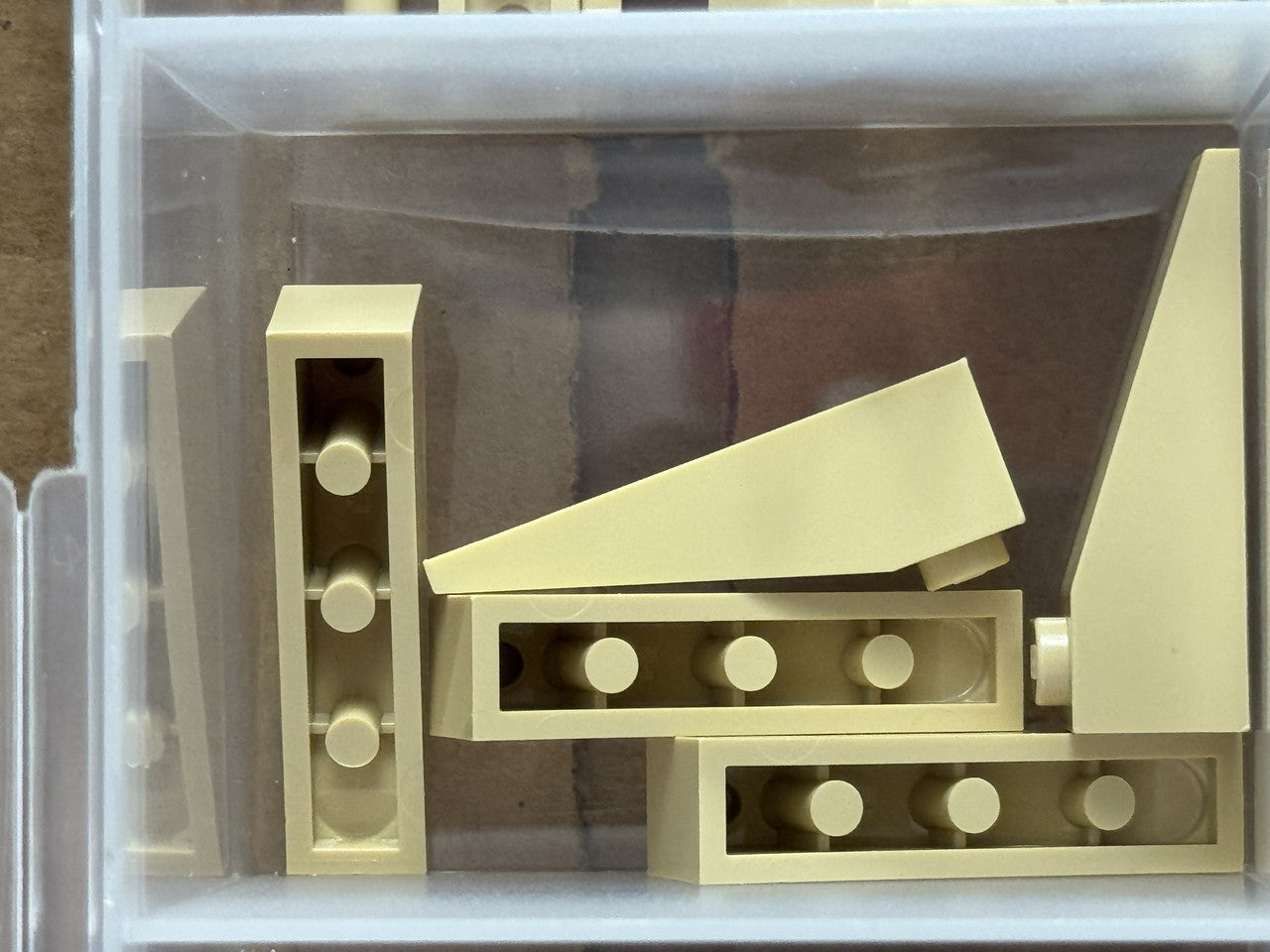 LEGO Parts - Tan Slope 18 4 x 1 - No 60477 - QTY 5
