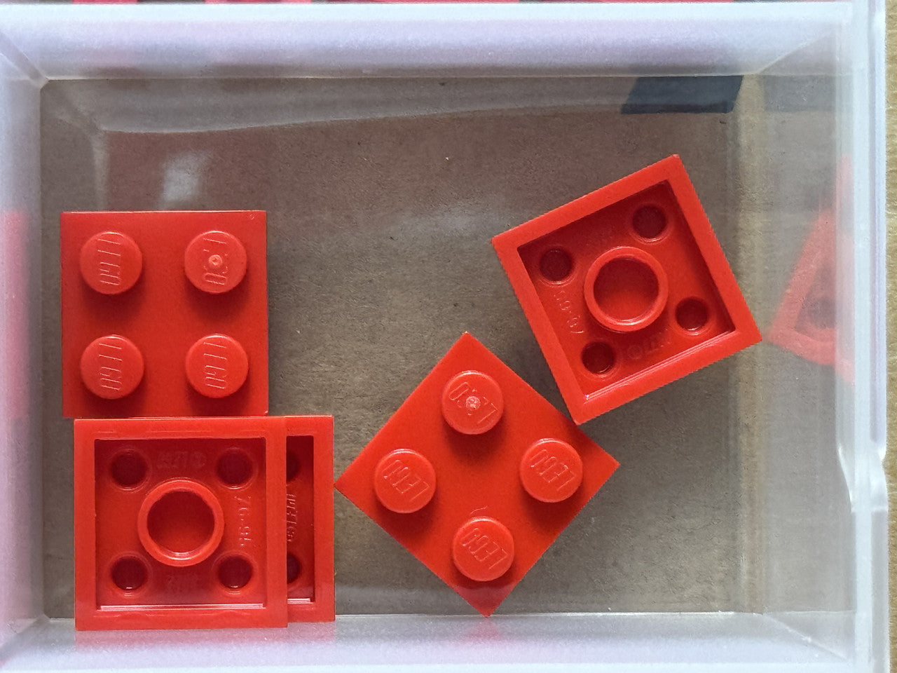 LEGO Parts - Red Plate 2 x 2 - No 3022 - QTY 5