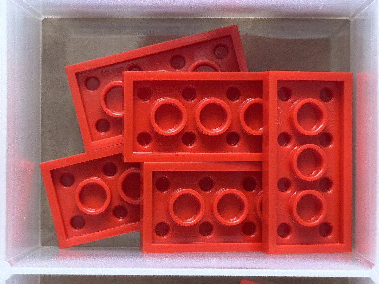 LEGO Parts - Red Plate 2 x 4 - No 3020 - QTY 5