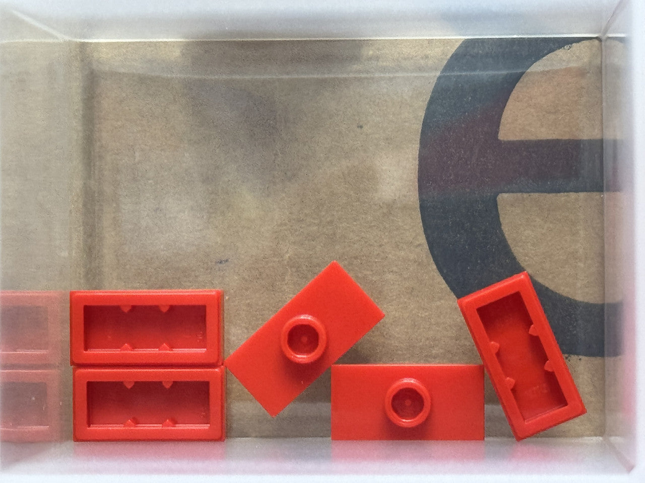 LEGO Parts - Red Plate 1 x 2 with 1 Stud (Jumper) - No 15573 - QTY 5