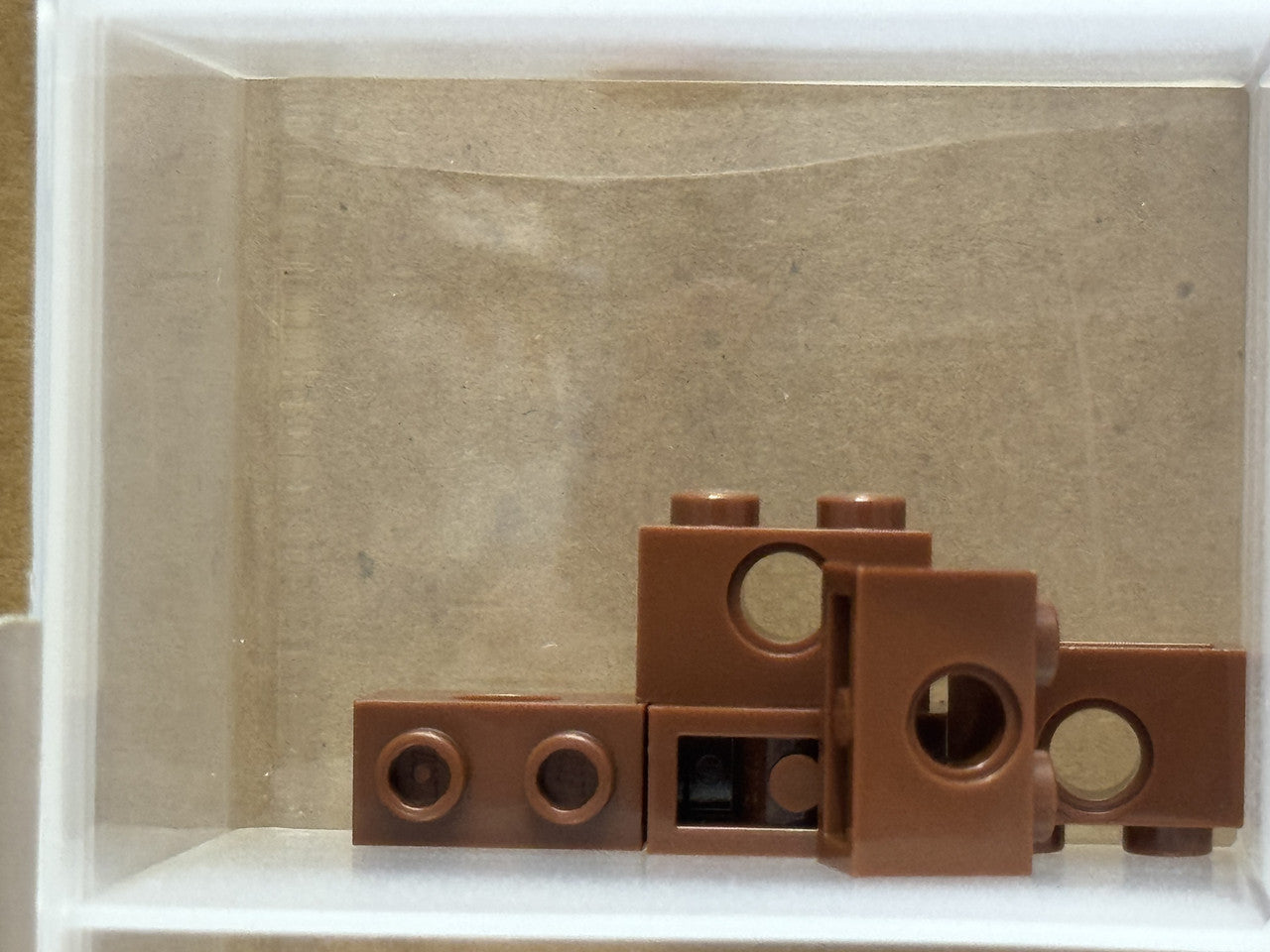 LEGO Parts - Reddish Brown Technic, Brick 1 x 2 with Hole - No 3700 - QTY 5