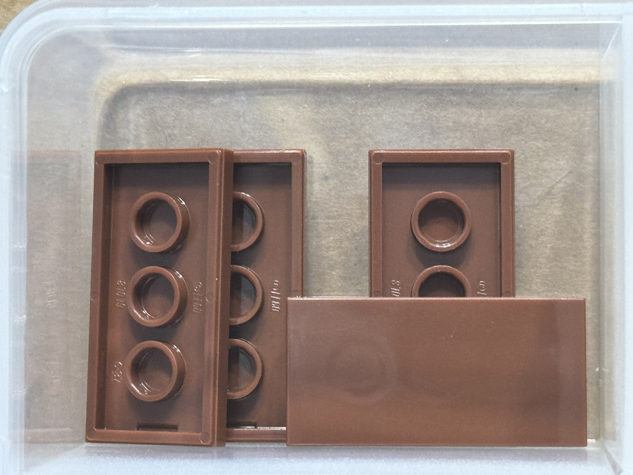 LEGO Parts - Reddish Brown Tile 2 x 4 - No 87079 - QTY 5