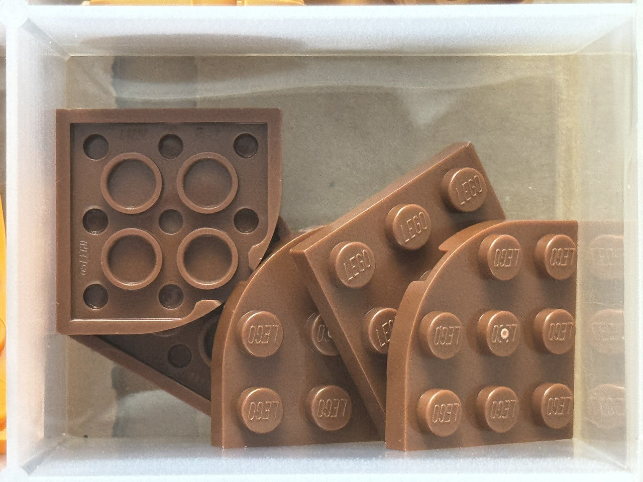 LEGO Parts - Reddish Brown Plate, Round Corner 3 x 3 - No 30357 - QTY 5