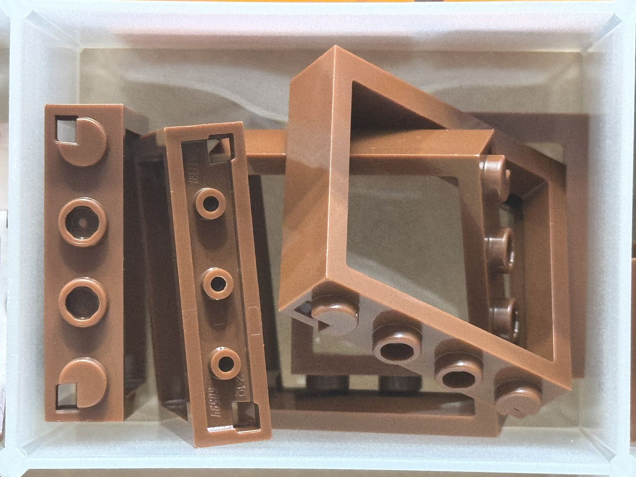 LEGO Parts - Reddish Brown Window 1 x 4 x 3 - No Shutter Tabs - No 60594 - QTY 5