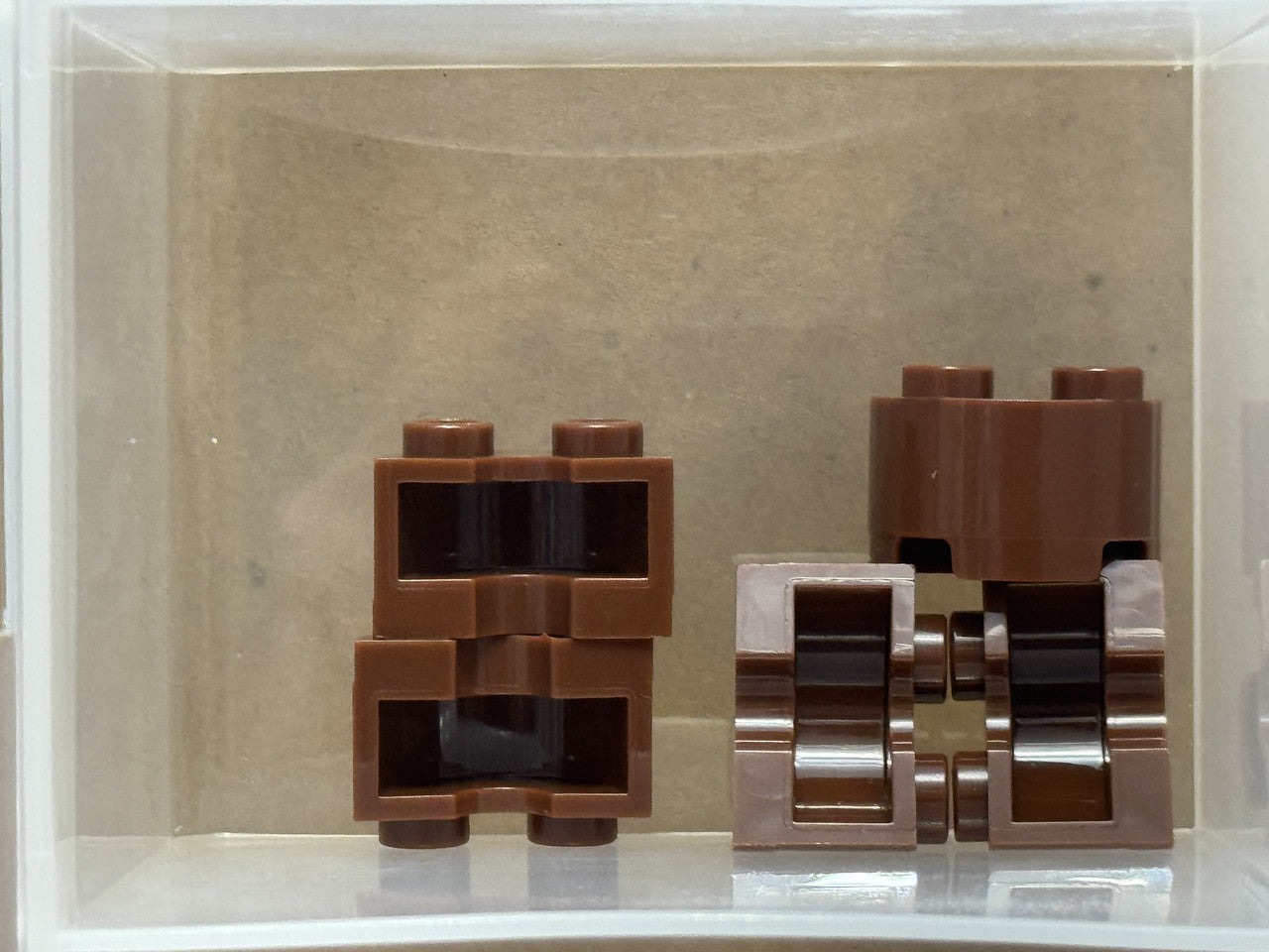 LEGO Parts - Reddish Brown Cylinder Half 1 x 2 x 1 - No 68013 - QTY 5