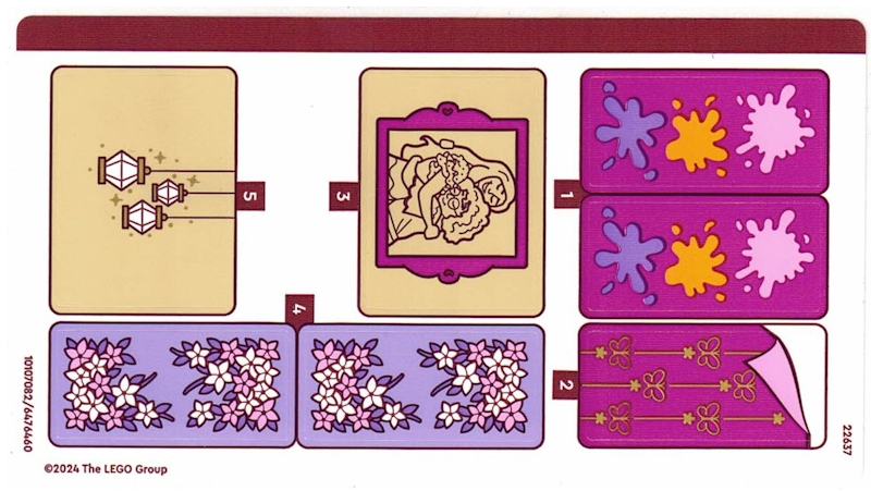 LEGO Stickers - Sheet for Set 43237 - No 43237stk01 - QTY 1