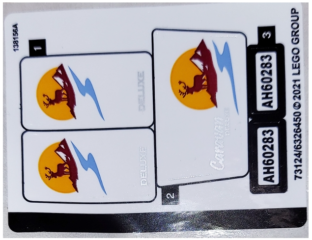 LEGO Stickers - Sheet for Set 60283 - No 60283stk01 - QTY 1