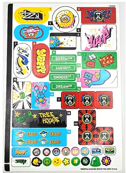 LEGO Stickers - Sheet for Set 71461 - No 71461stk01 - QTY 1
