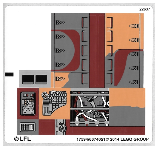 LEGO Stickers - Sheet for Set 75052 - International - No 75052stk01a - QTY 1