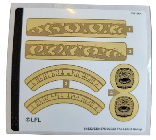 LEGO Stickers - Sheet for Set 75326 - No 75326stk01 - QTY 1