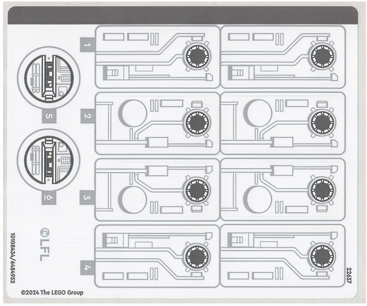 LEGO Stickers - Sheet for Set 75376 - No 75376stk01 - QTY 1