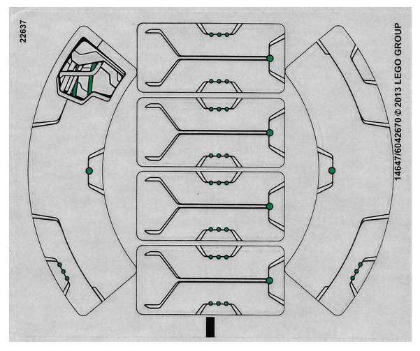 LEGO Stickers - Sheet for Set 76003 - No 76003stk01 - QTY 1
