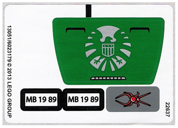 LEGO Stickers - Sheet for Set 76004 - No 76004stk01 - QTY 1