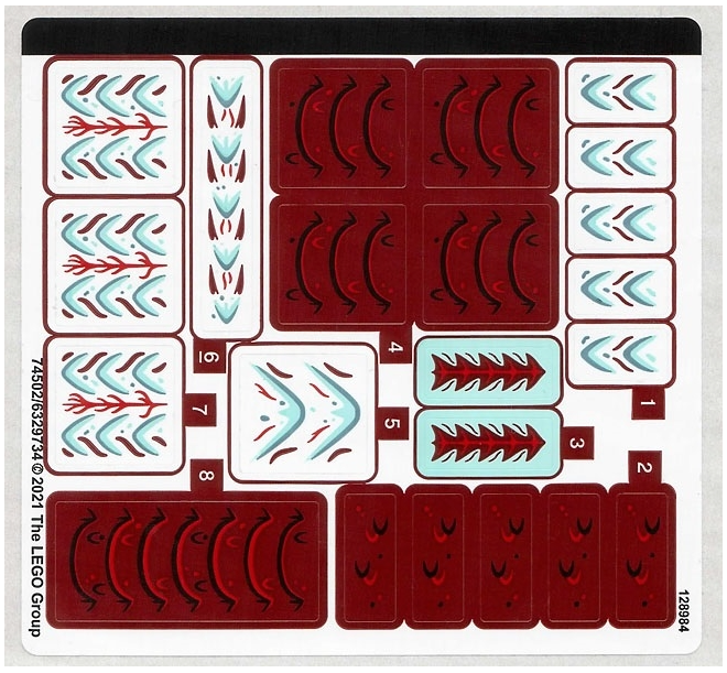 LEGO Stickers - Sheet for Set 76177 - No 76177stk01 - QTY 1