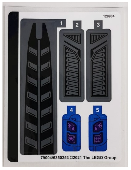 LEGO Stickers - Sheet for Set 76186 - No 76186stk01 - QTY 1