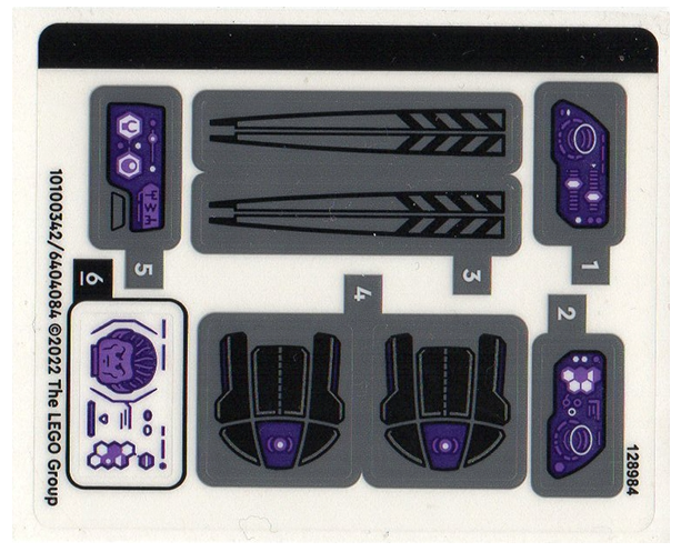 LEGO Stickers - Sheet for Set 76214 - No 76214stk01 - QTY 1