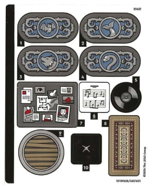 LEGO Stickers - Sheet for Set 76781, Sheet 1 - No 76781stk01 - QTY 1