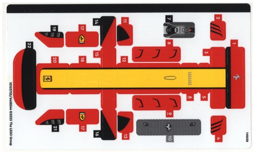 LEGO Stickers - Sheet for Set 76914 - No 76914stk01 - QTY 1