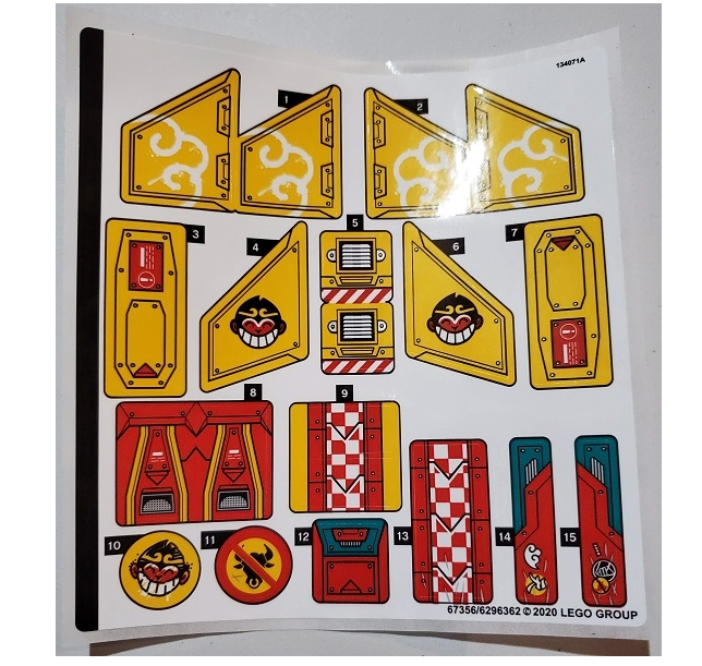 LEGO Stickers - Sheet for Set 80008 - No 80008stk01 - QTY 1