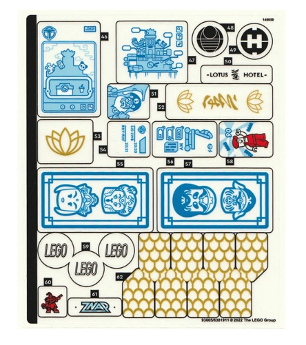 LEGO Stickers - Sheet for Set 80036, Sheet 3 - No 80036stk03 - QTY 1