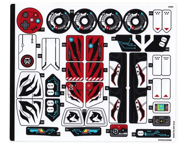 LEGO Stickers - Sheet for Set 71497 - No 71497stk01 - QTY 1