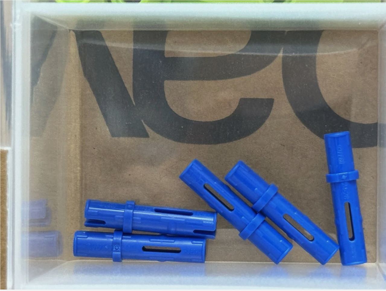 LEGO Parts - Blue Technic, Pin 3L with Friction Ridges - No 6558 - QTY 5