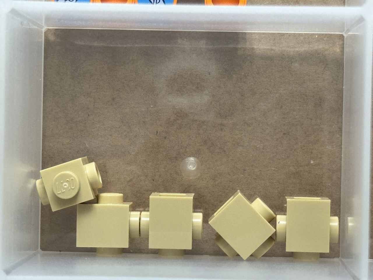 LEGO Parts - Tan Brick 1 x 1 with Studs on 2 Sides, Opposite - No 47905 - QTY 5