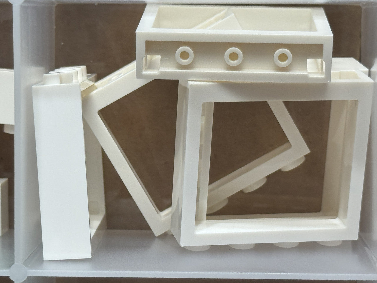 LEGO Parts - White Window 1 x 4 x 3 - No Shutter Tabs - No 60594 - QTY 5