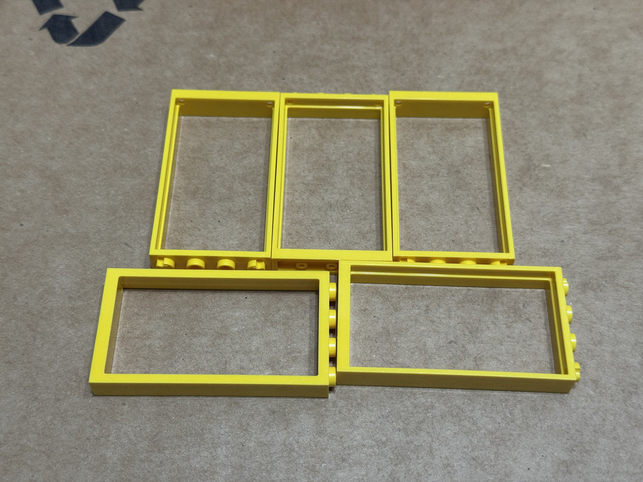 LEGO Parts - Yellow Door, Frame 1 x 4 x 6 2 Holes Top Bottom - No 60596 - QTY 5