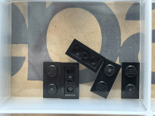LEGO Parts - Black Plate 1 x 2 - No 3023 - QTY 5