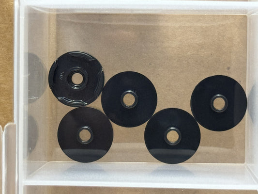 LEGO Parts - Black Tile, Round 2 x 2 with Open Stud - No 18674 - QTY 5