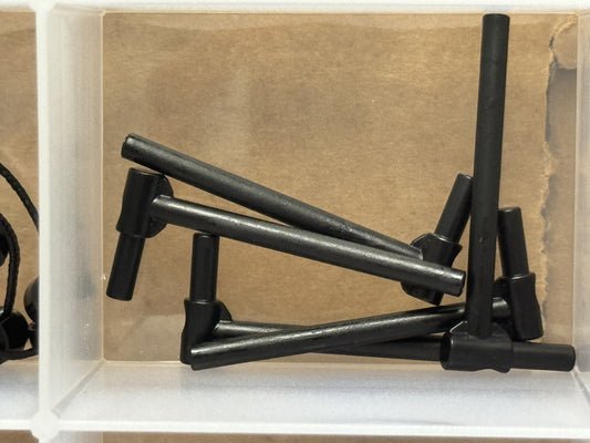 LEGO Parts - Black Bar 5L with Handle (Friction Ram) - No 87618 - QTY 5