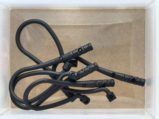 LEGO Parts - Black Minifigure, Weapon Whip Bent Flexible - No 88704 - QTY 5