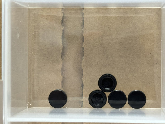 LEGO Parts - Black Tile, Round 1 x 1 - No 98138 - QTY 5