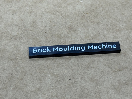 LEGO Parts - Black Tile 1 x 8 'Brick Moulding Machine' - No 4162pb275 - QTY 1